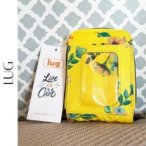 LUG Flurry RFID Wallet “Yellow Bouquet” Print NWT Card Organizer, NWT!